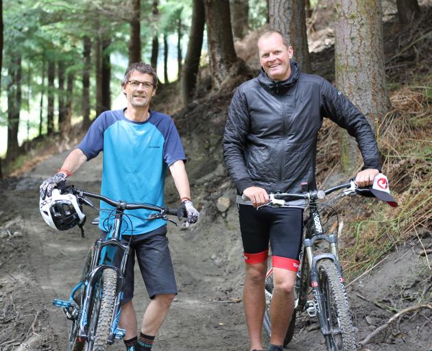 Bike Glendhu founders John Wilson (left) and John McRae are excited about opening a new bike park next spring, featuring up to 50km of trails on Mr McRae's Glendhu Station property. Photo: Supplied