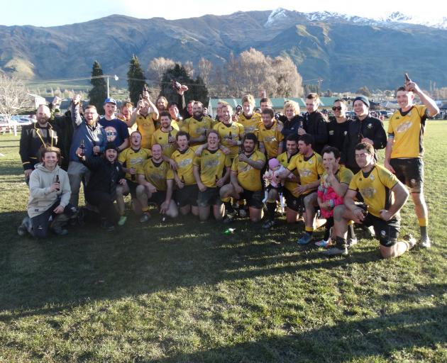 The Upper Clutha side after winning the Central Otago banner last year. PHOTO: SEAN NUGENT