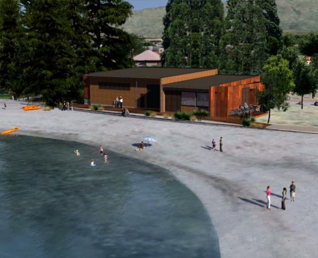 An artist's impression of the proposed watersports facility on the shore of Lake Wanaka. Image...