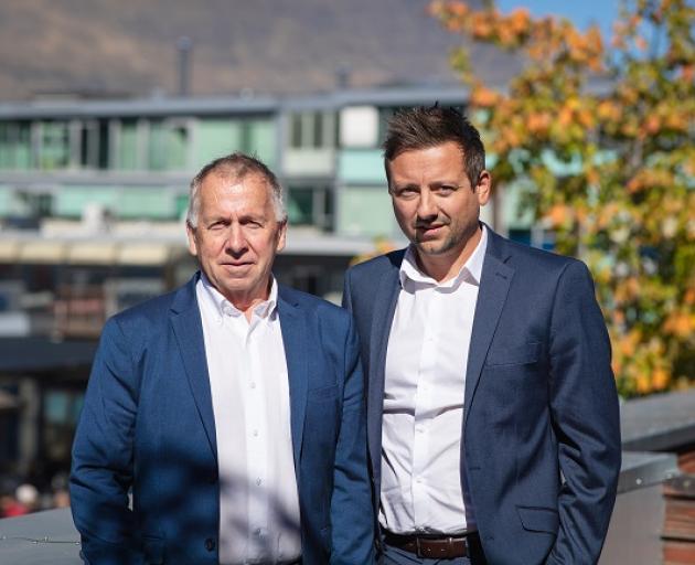 From Hibbs to Hibbett: Outgoing Harcourts Property Management Queenstown owner Keith Hibbs, left,...