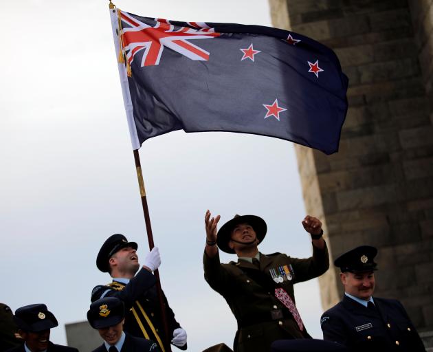 New Zealand's soldiers attend an international service marking the 104th anniversary of the WWI...