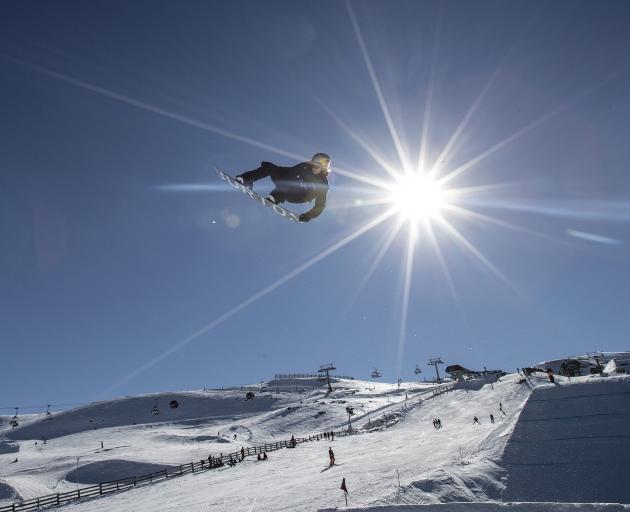 Otago tourism may be softening but domestic visitor numbers are increasing; pictured, competitors at Cardrona skifield in central Otago, during the 2017 Audi Quattro Winter Games. Photo: NZ Winter Games