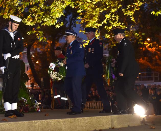 The 2019 Anzac Day dawn service at the Cenotaph on Thursday. Photos: Peter McIntosh
