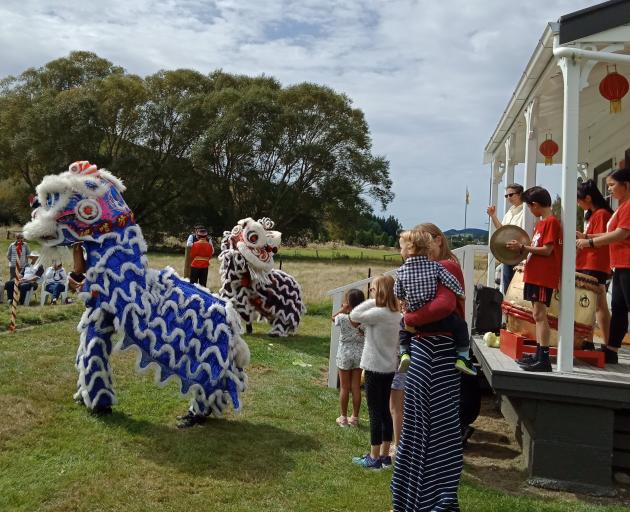 Lion dancers put on a show at the camp’s Poon Fah day last month. PHOTO: LAWRENCE CHINESE CAMP