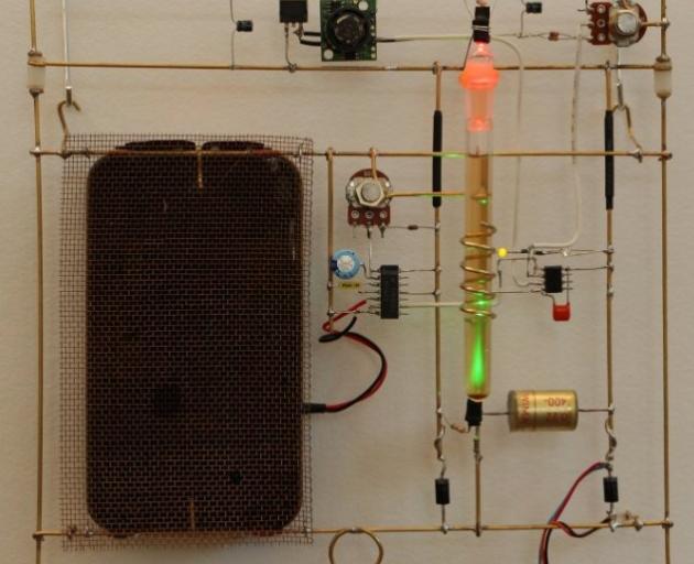 Dark perfume with integrated circuits by Raewyn Turner and Brian Harris