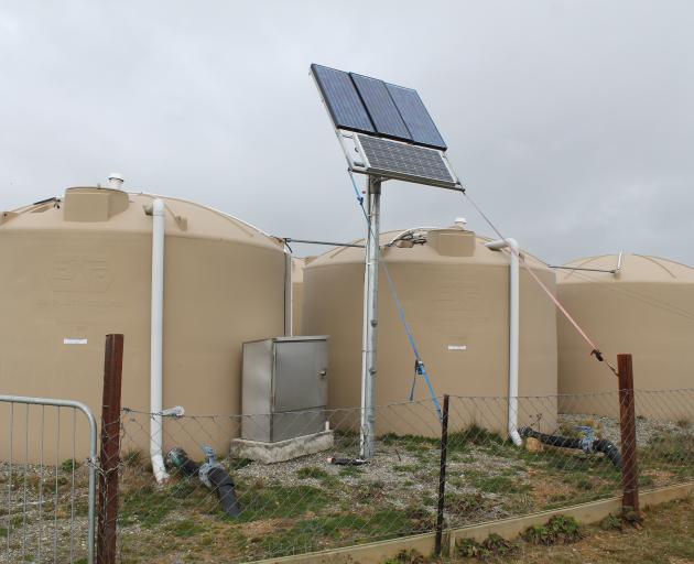 Rows of tanks supplying stock and people with water as part of the Otama water scheme. The Otama...