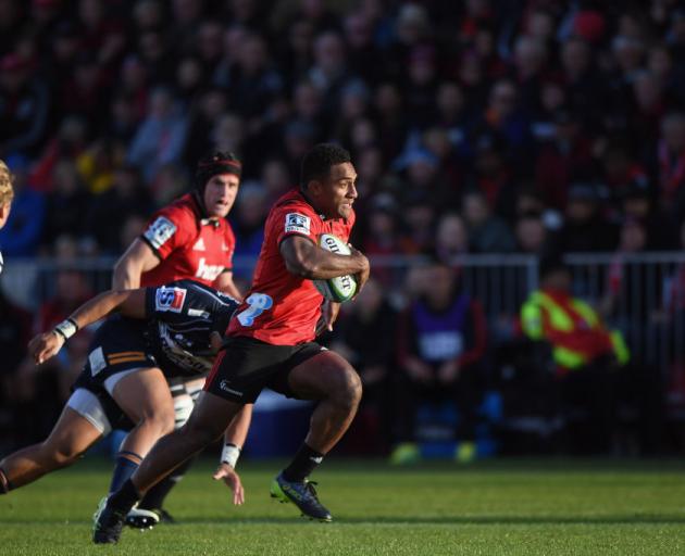 Sevu Reece of the Crusaders runs through to score a try. Photo: Getty Images
