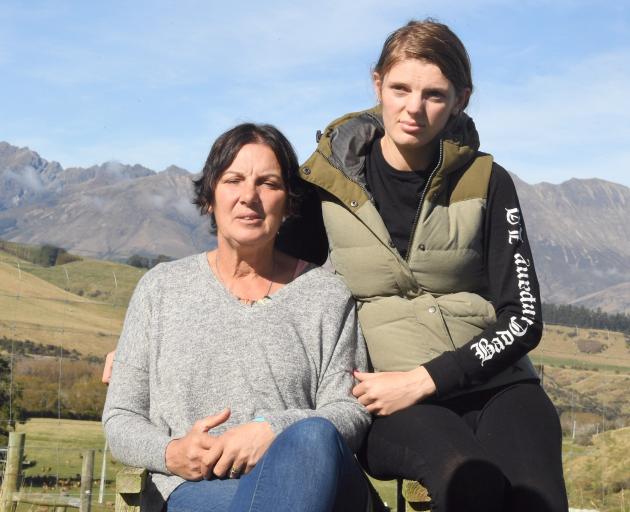 Sandra and Rebecca Stevens spent a long Monday night waiting for news of their husband and father after the helicopter he was on went down in the Southern Ocean. Photo: Stephen Jaquiery