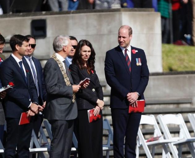 Prince William (right) with Prime Minister Jacinda Ardern and Auckland Mayor Phil Goff. Photo: NZME