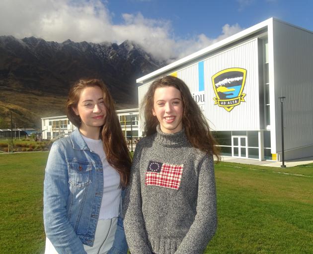 Wakatipu High School pupils Emeline Lewis (17, left) and Greta Balfour (16) who won the 2019...
