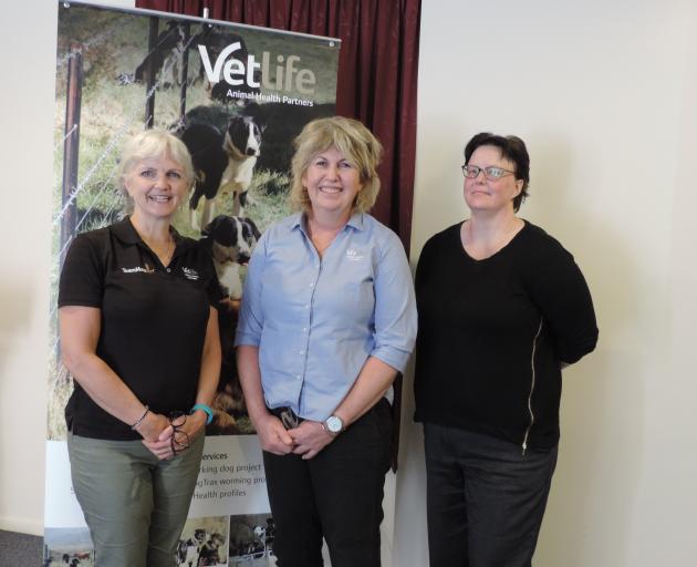 TeamMate working dog project researchers (from left) Lori Linney, Helen Williamson and Naomi...
