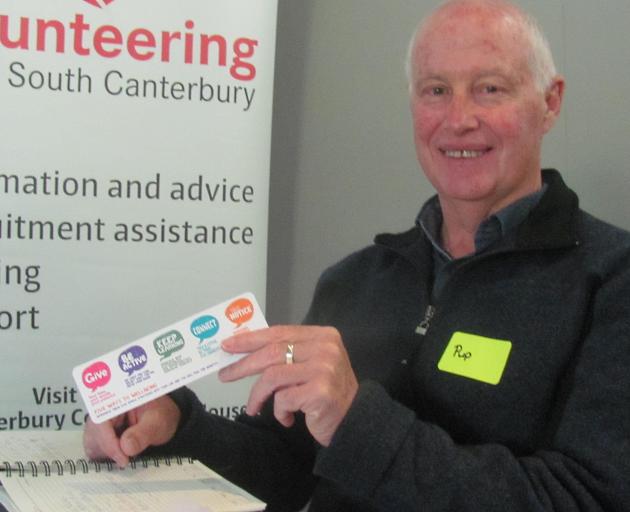 Volunteers need to put their own oxygen mask on first before they can help others says Mid Canterbury health promoter, and former policeman, Pup Chamberlain. Photos: Toni Williams