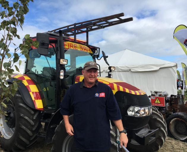 Fire and Emergency New Zealand rural support officer Lou Ander got to drive the "fire tractor''...