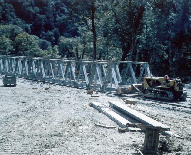 The bridges were built on dry land before being shunted into place.