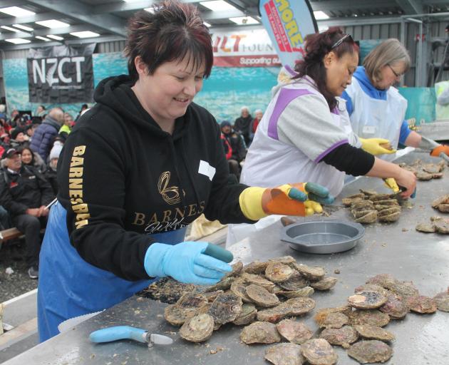 Winner for the eighth time of the Bluff Oyster & Food Festival ladies' oyster opening competition...