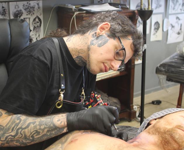 Tattoo artist Heath Sellars believes Invercargill’s health and hygiene bylaw for tattoo, body piercing and beauty therapy businesses is flawed. Photo: Luisa Girao