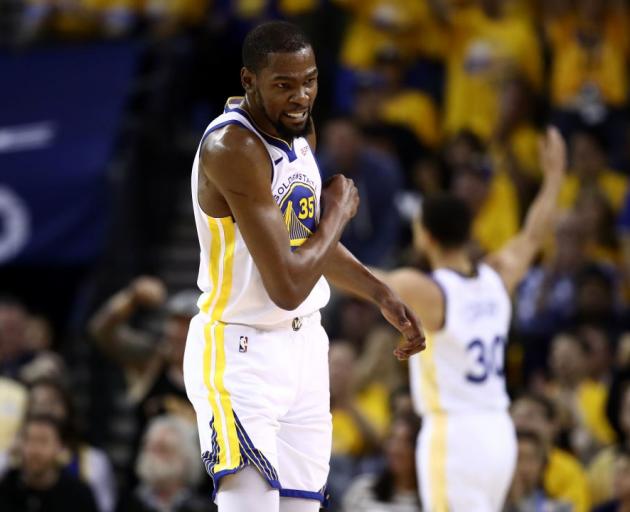 Kevin Durant is reportedly not close to returning for the Golden State Warriors. Photo: Getty Images