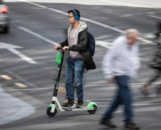 Lime e-scooters have been available in Auckland and Christchurch for the past month and are set to launch in Dunedin by the end of the year. Photo: NZ Herald