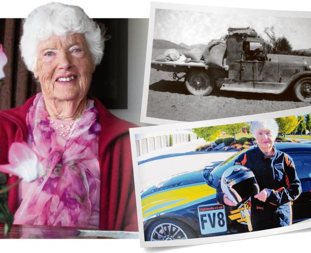 Avis Munro, of Wanaka, recalls her motoring exploits.PHOTOS: MARK PRICE