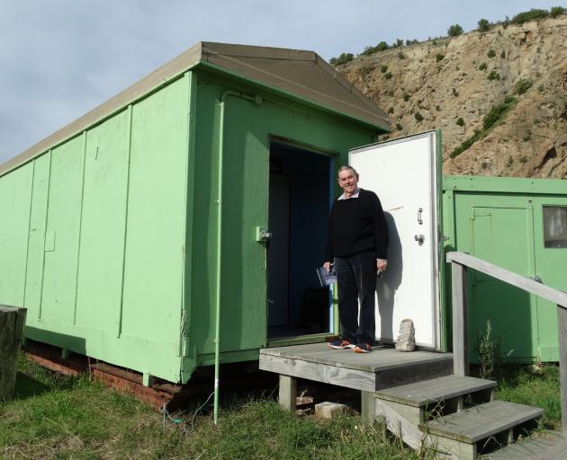 Oamaru Antarctic historian Dr David Harrowfield, pictured in 2017 outside one of the huts from...