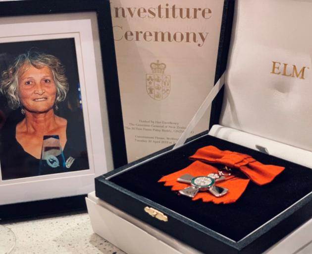 Georgie Salter was posthumously appointed to the New Zealand Order of Merit for services to netball. Photos: Supplied
