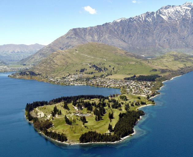 A new study of Lake Wakatipu could help scientists understand the chances of a landslip or tsunami   hitting Queenstown. Photo: Gerard O'Brien