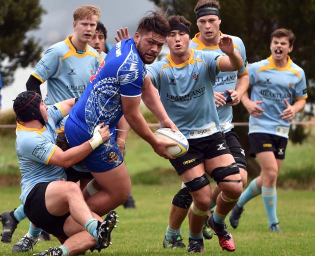 The Premier Club Rugby match between University A and Harbour at Watson Park on Saturday.PHOTO...