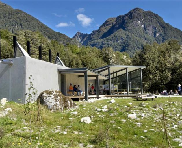 The Department of Conservation Routeburn shelter, a winner in the public architecture category,...