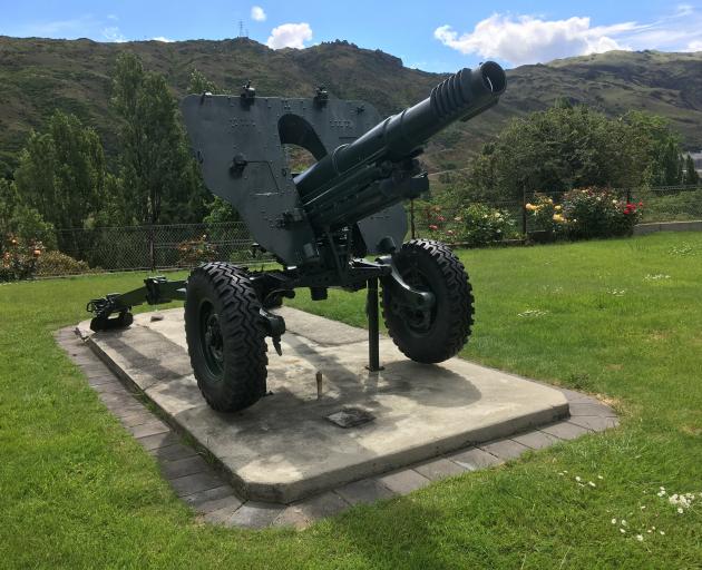 Clyde's wartime field gun sits on display next to the town's cenotaph. PHOTO: ALEXIA JOHNSTON