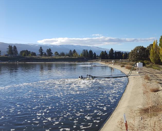 The pond at Cromwell's new wastewater treatment plant. PHOTO: CENTRAL OTAGO DISTRICT COUNCIL
