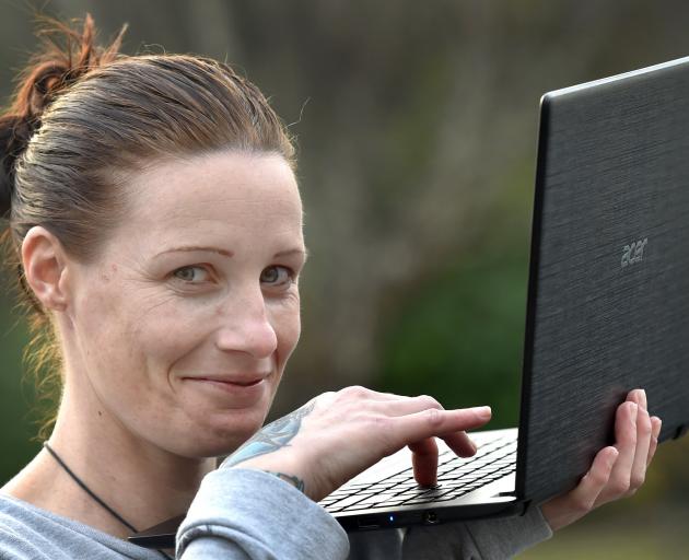 Cyndee Elder does her homework on a transitional housing business idea. Photo: Peter McIntosh