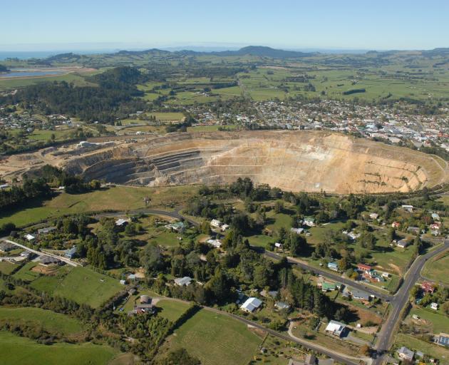 The future of Oceana Gold's Waihi mine (pictured) is under a cloud following a decision which declined a land purchase for expansion. Photo: Supplied