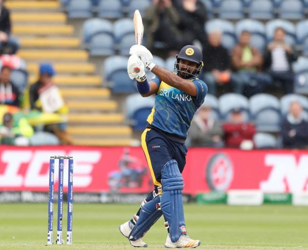 Kusal Perera bats for Sri Lanka during their sketchy win over Afghanistan. Photo: Getty Images