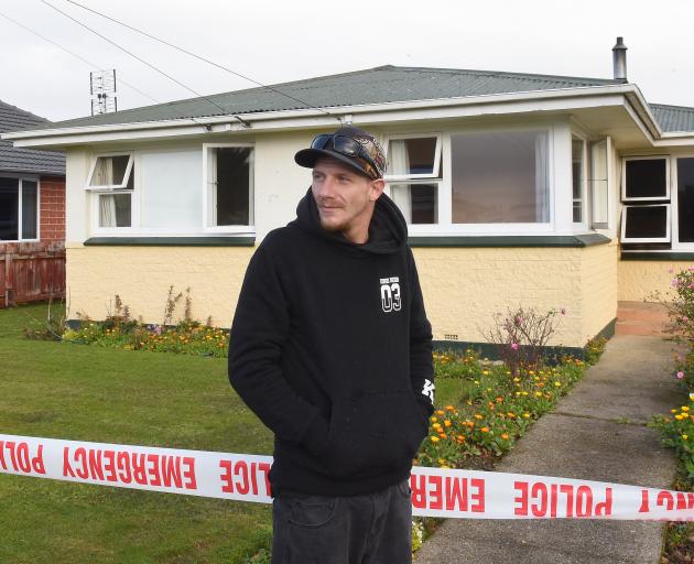 In mourning outside the Mosgiel home where his grandfather died on Sunday in circumstances which...