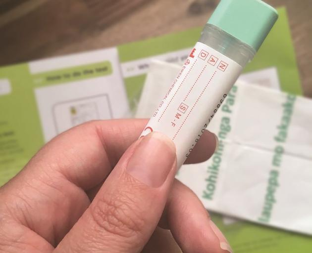 A bowel screening test kit. PHOTO: SUPPLIED
