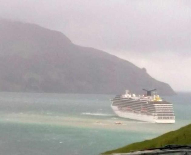 Cruise ships in Akaroa could be operating in breach of coastal regulations and damaging the seabed. Photo: Star.kiwi
