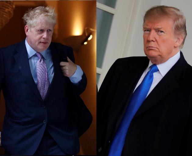 Candidate for the Prime Minister of the UK Boris Johnson and US President Donald Trump. Photos: Reuters