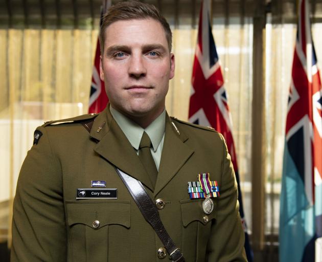 Major Cory Neale, of South Otago, has received a Defence Meritorious Service Medal for his outstanding contribution to the New Zealand Defence Force's training mission in Afghanistan. Photo: New Zealand Defence Force