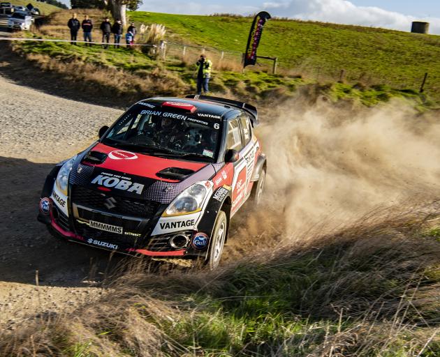 Dunedin’s Emma Gilmour on her way to winning the Otago Sports Car Club’s Circle Hill Rallysprint...