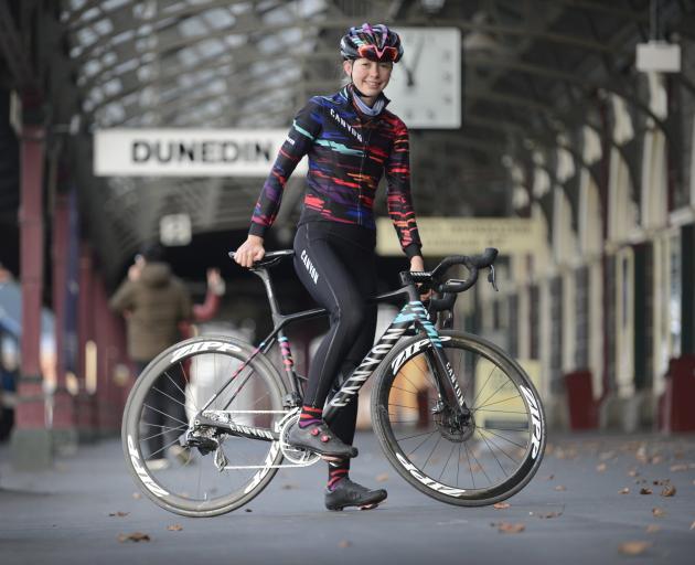 Rookie professional road cyclist Ella Harris is back in dunedin for a brief break. Photo: Gerard O'Brien