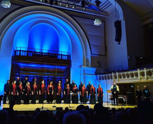 Voices New Zealand, which is touring New Zealand with Follow the Star,  performs in Cadogan Hall, London, during the choir’s 2018 European Tour to London, Hamburg, Berlin, Aix-en-Provence and Barcelona. Photo: Supplied