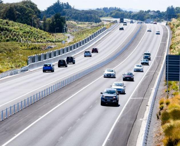 A median barrier in the middle of the Kāpiti Expressway which opened in February 2017. Photo: NZTA