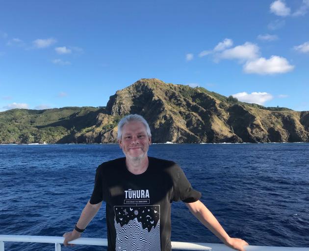 Otago Museum director and astronomer Dr Ian Griffin at Pitcairn Island. Photo: Otago Museum