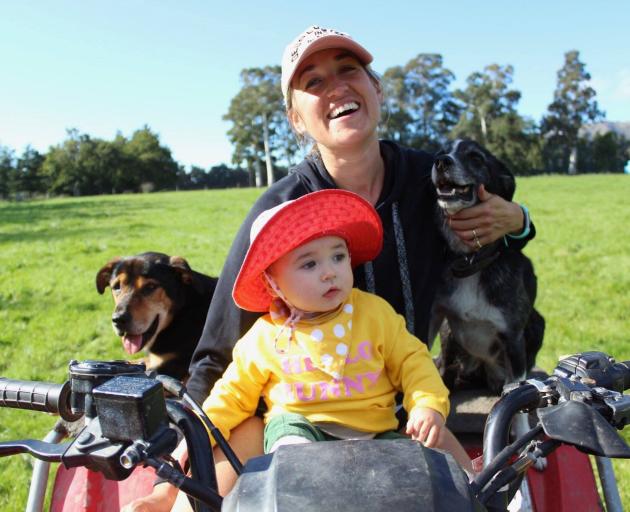 Social Licence to Operate consultant Penny Clark-Hall at home on the farm with daughter Eva....