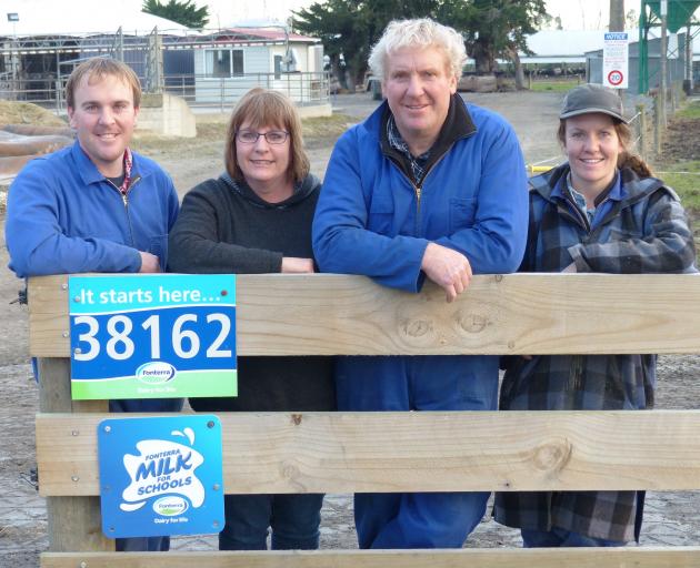 Producing ``grade free'' milk for 14 years are the Morrison family, from left, Brendan, Marie, Stewart and Amy, at Kemra Farm, Inch Clutha. Photo: Supplied