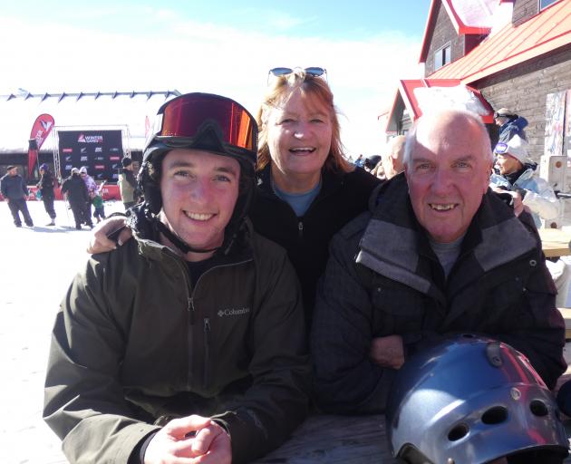 Enjoying  some family time at Cardrona are (from left) Daniel Pinfold, of Dunedin, and Mary and...