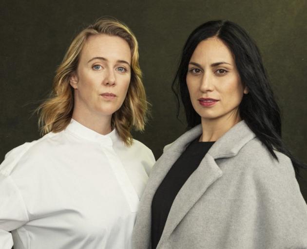 Sophie Hambleton and Kali Kopae in political thriller Burn Her. Photo: Tabitha Arthur Photography