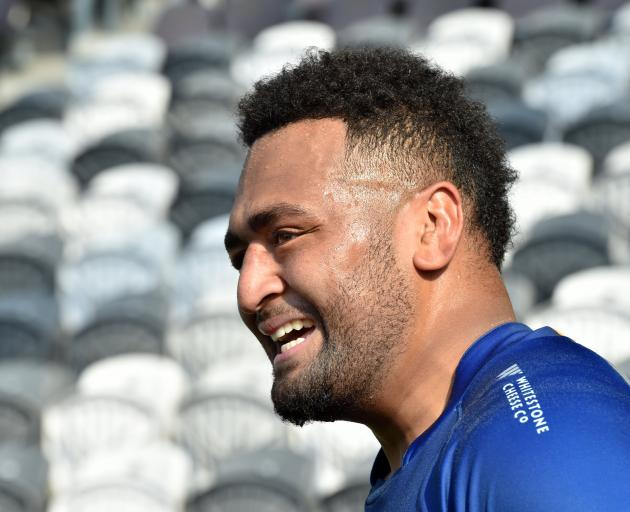 George Bower enjoys himself at Otago training at Forsyth Barr Stadium in Dunedin this week. PHOTO...