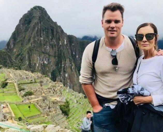 Creed Pierce pictured with his mother Diane Pearce during a trip to Machu Pichu a couple of years...