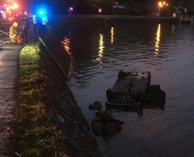 Emergency services at the scene this morning. Photo: Stephen Jaquiery